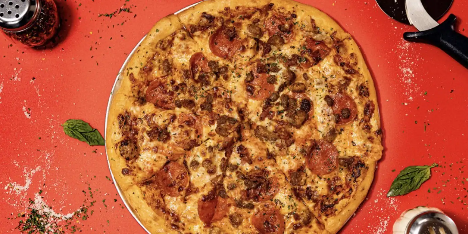 Meat Lovers pizza from Black Pizza in Atlanta. 
